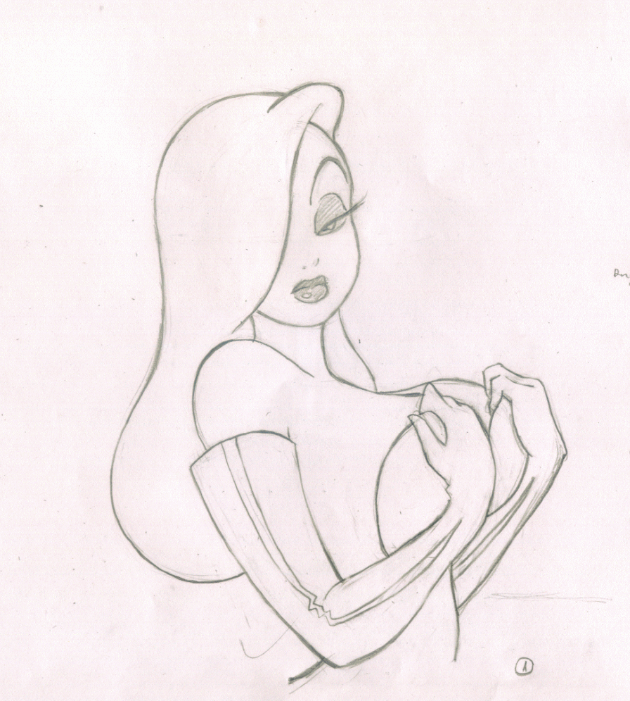 animated disney gif inusen jessica_rabbit loop monochrome nipples page_number sketch tagme who_framed_roger_rabbit