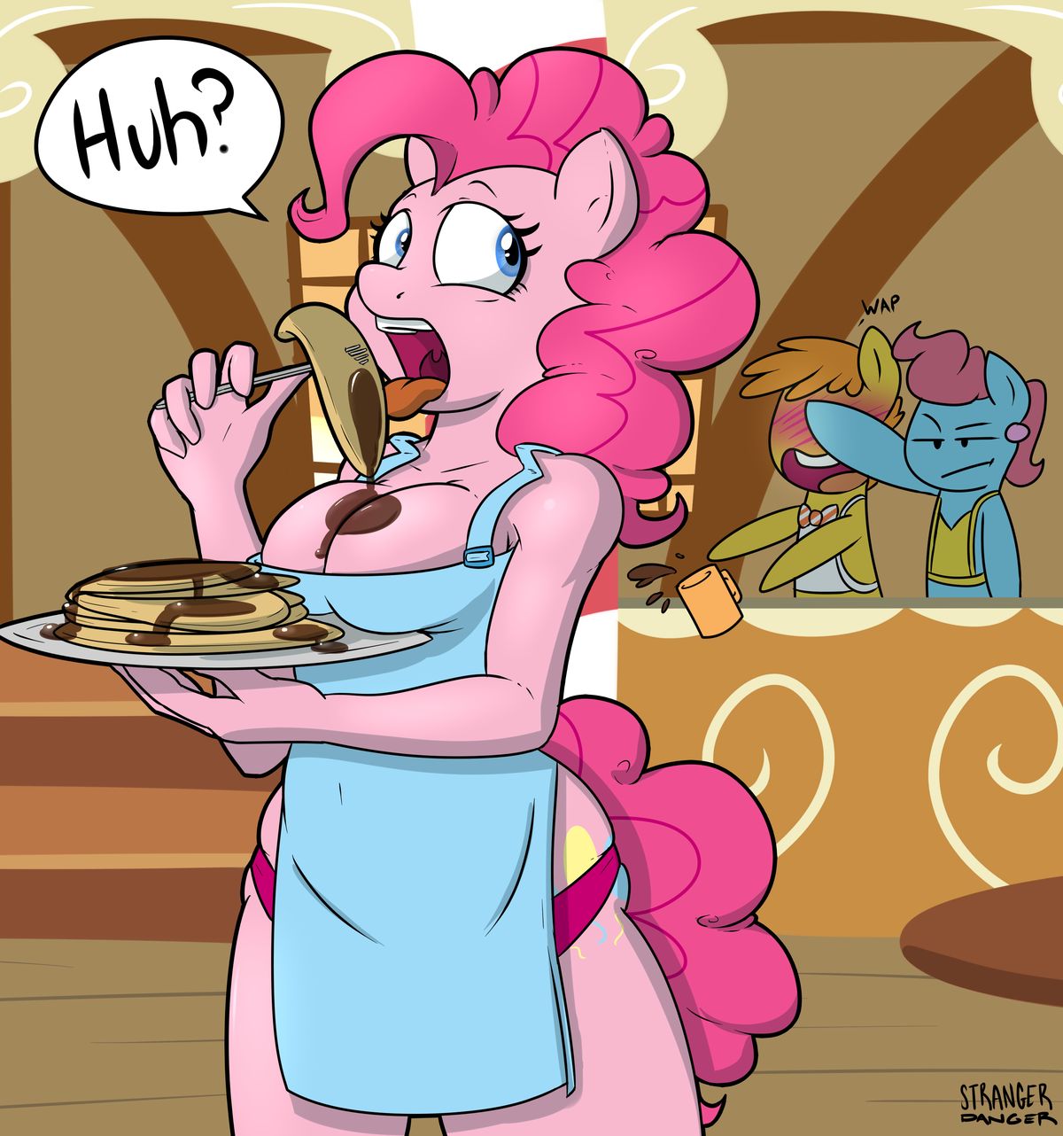 apron ass breasts cleavage friendship_is_magic my_little_pony panties pinkie_pie