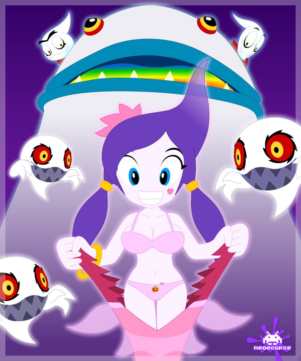 big_breasts bra breasts ghost ghost_girl heart king_boom_boo monster_girl night_of_the_werehog panties raa_(sonic) sega smile sonic_(series) sonic_unleashed tearing_clothes torn_clothes underwear undressing