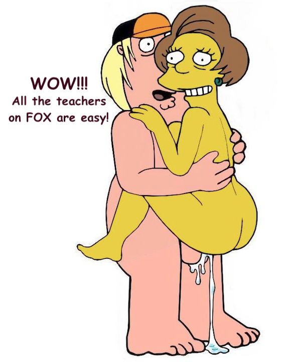 chris_griffin clasp_position crossover edna_krabappel family_guy nudity orgasm semen the_simpsons