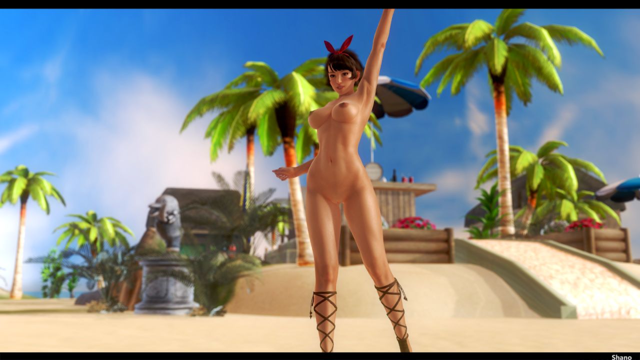 alluring beach big_breasts honeyselect hot josie_rizal legs namco nude posing pussy shanodeshano tekken tekken_7
