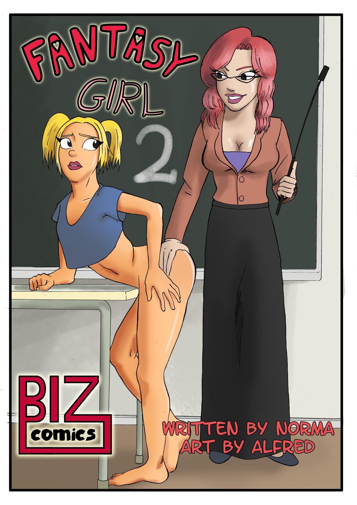 ass blonde breasts classroom comic desk fantasy_girl_#2 group kissing nipples nude pussy redhead student sucking teacher threesome