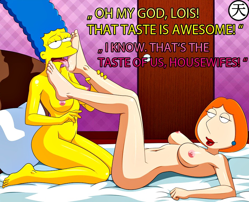 family_guy lois_griffin marge_simpson tagme tenzen the_simpsons yellow_skin