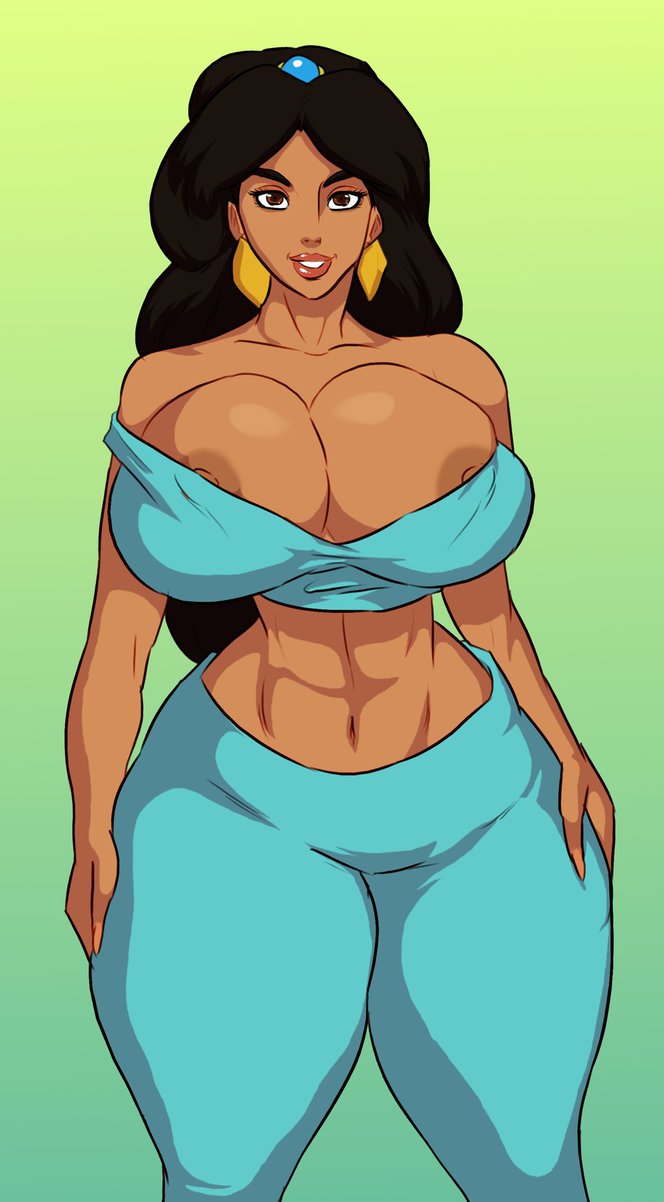 abs aladdin_(series) alluring big_breasts breasts disney female_abs jay-marvel midriff princess_jasmine