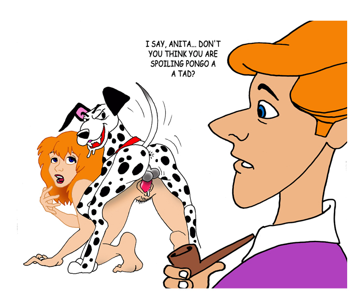 101_dalmatians anita_radcliffe beastiality dennis_clark disney dog knotted_penis on_all_fours pongo roger_radcliffe white_background