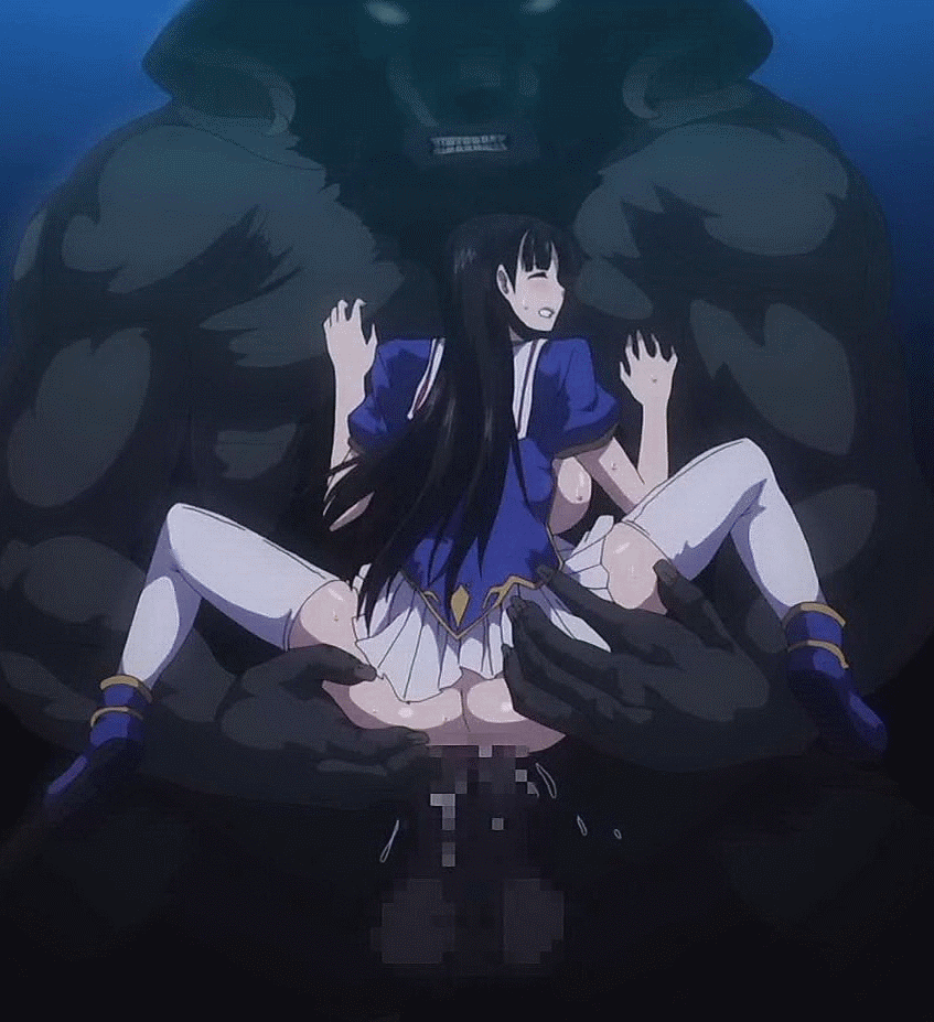 1girl animated ass black_hair bouncing_breasts breasts censored erect_nipples female gif held_up huge_breasts huge_penis large_penetration long_hair moaning monster mosaic_censoring nipples open_mouth pandra penis pussy_juice rape reily_(kuro)_black sex skirt spread_legs sweat thighhighs vaginal