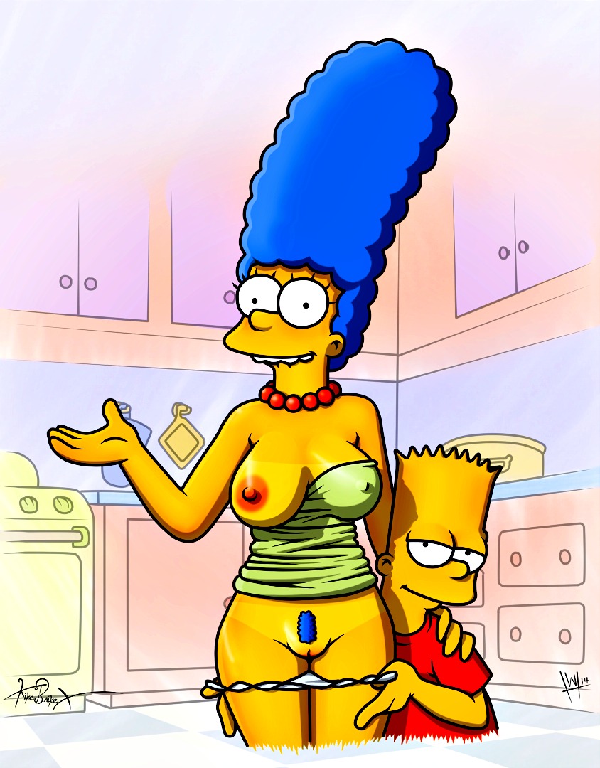 breasts marge_simpson nipples pussy tagme the_simpsons yellow_skin
