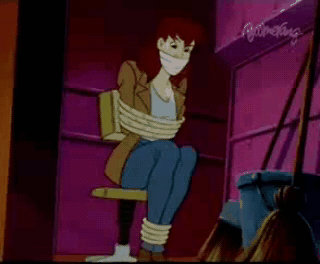 animated gag gif jeans peggy_brandt_(the_mask) redhead screen_capture the_mask tied