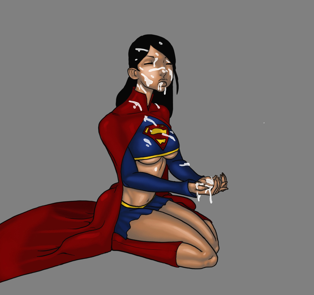 after_sex cum dc dc_comics heroine skottichan_(artist) supergirl underboob