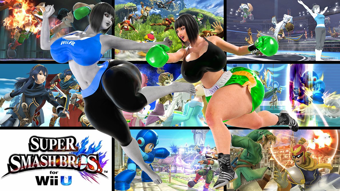 breasts genderswap huge_breasts lil_mac nintendo punch_out wii_fit_trainer