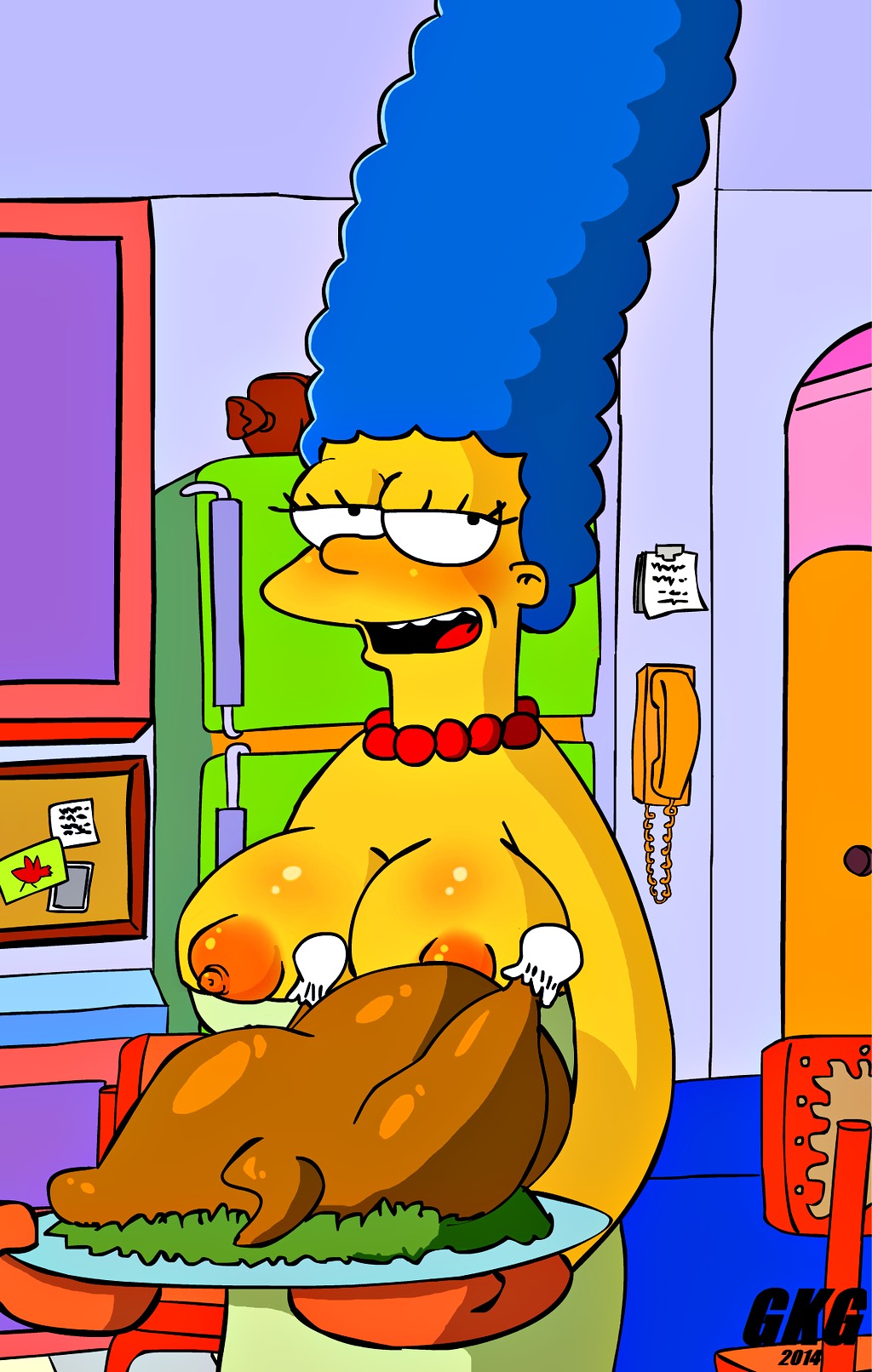 breasts gkg marge_simpson nipples tagme the_simpsons yellow_skin