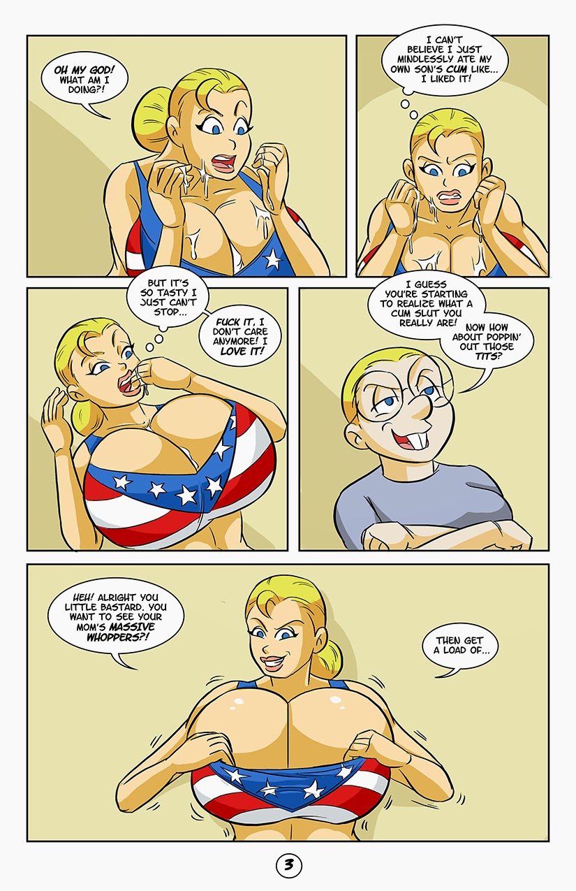 1boy 1girl adult athletic athletic_female big_ass big_breasts bigger_female blonde_hair blue_eyes bra breasts cleavage clothing comic dialogue english_text fat_man female gigantic_breasts girl glassfish huge_breasts incest larger_female light-skinned_female light_skin major_melons male male/female male_on_top mature mature_female mature_woman milf mother mother_and_son muscular_female music offscreen_character offscreen_male original outercourse shorter_male size_difference smaller_male son speech_bubble straight taller_female taller_girl thick_thighs torn_clothes voluptuous webm woman