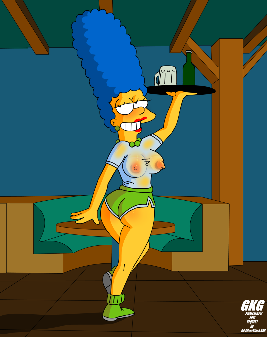 ass breasts gkg marge_simpson nipples shorts the_simpsons