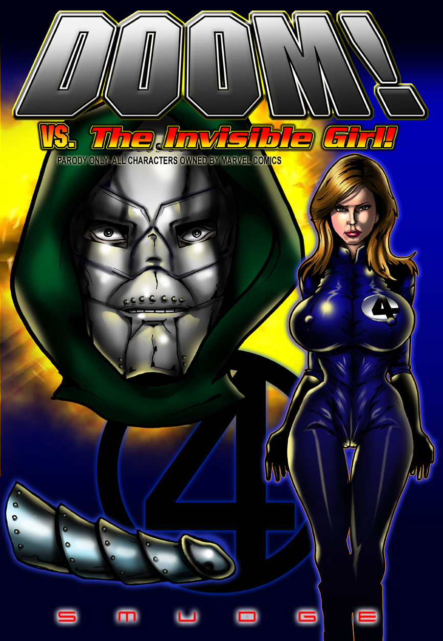 1girl breasts comic comic_book_milf doctor_doom fantastic_four female huge_breasts imminent_sex jessica_alba male marvel_comics metal_penis nipples_visible_through_clothing parody smudge sue_storm text