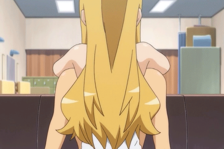 1boy 1girl animated animated_gif ass blonde_hair breasts censored cleavage clothed_female_nude_male cowgirl_position female gif girl_on_top incest katekano_idol_sister long_hair panties panties_aside penis pink_panties pussy school sex straddling takano_ayaka testicles thighhighs underwear upright_straddle vaginal wavy_hair