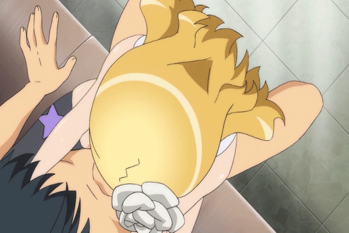 1boy 1girl animated animated_gif between_breasts blonde_hair blush bottomless bouncing_breasts breasts breasts_outside censored cleavage closed_eyes cowgirl_position female flower gif girl_on_top hair incest katekano_idol_sister long_hair nipples open_clothes open_shirt orgasm pussy school sex shirt straddling takano_ayaka thighhighs vaginal wavy_hair
