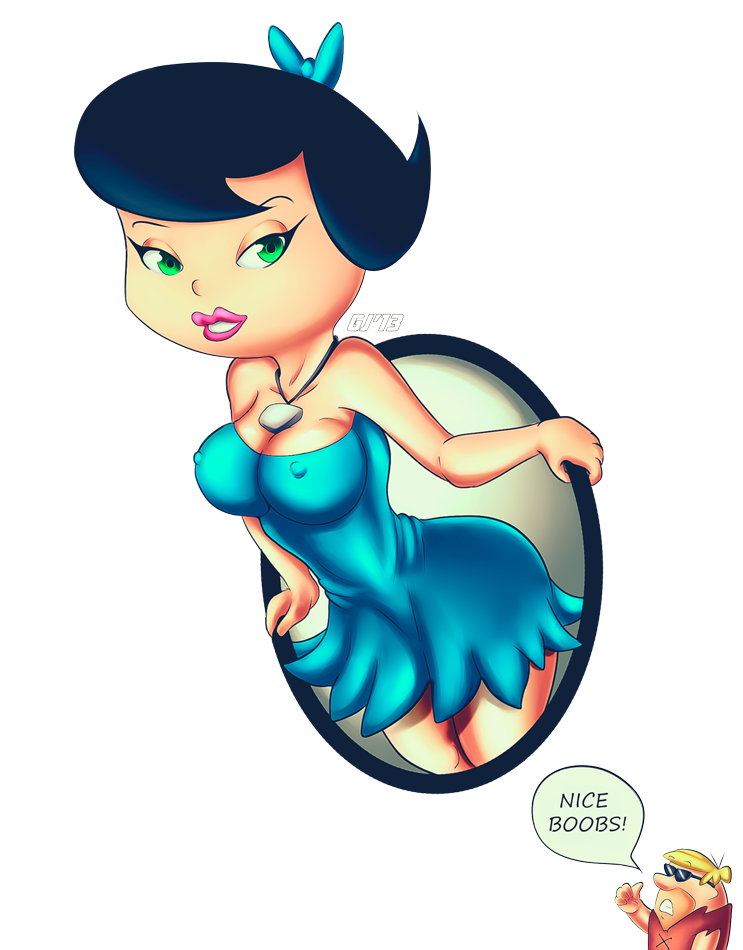 betty_rubble breasts hairbow tagme the_flintstones
