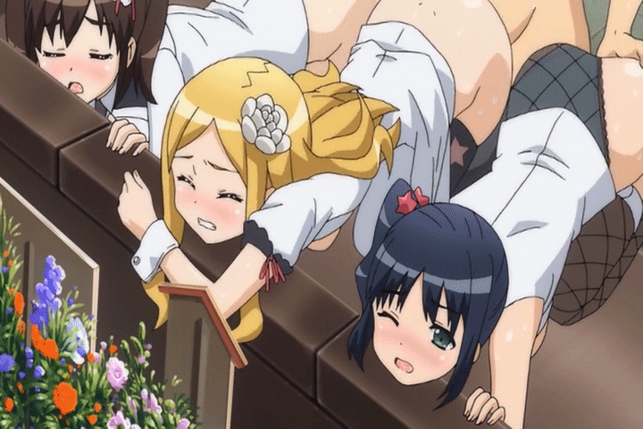 1boy 3girls animated animated_gif ass black_hair blonde_hair blush bottomless breasts breasts_outside brown_hair censored cleavage closed_eyes clothed_female_nude_male female fingering fishnet_legwear fishnets gif group_sex hair incest kamii_maki katekano_idol_sister long_hair multiple_girls no_bra one_eye_closed ooizumi_maina open_clothes open_shirt panties panties_aside pantyhose_around_one_leg pussy saliva school sex shirt side_ponytail takano_ayaka thighhighs underwear vaginal wavy_hair