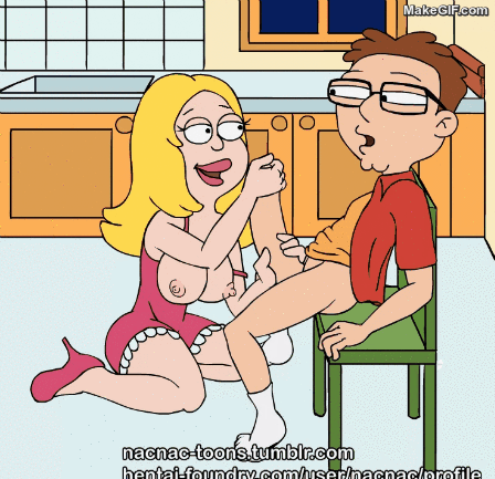 american_dad artist_request big_breasts francine_smith gif handjob incest mother_and_son on_knees steve_smith