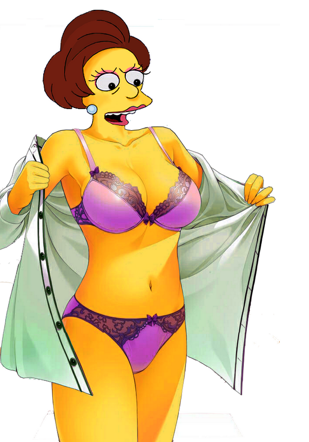 edna_krabappel tagme the_simpsons white_background yellow_skin