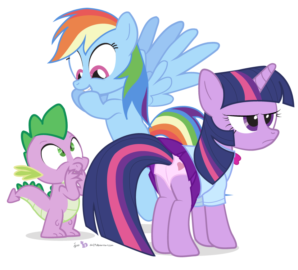 angry ass clothes friendship_is_magic happy heart my_little_pony panties pony rainbow_dash spike_(mlp) twilight_sparkle