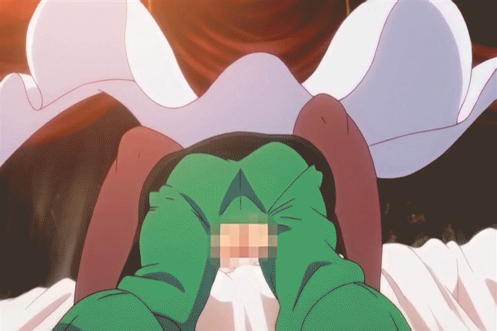 1boy 1girl animated animated_gif bed cape censored clothed_sex gif inside missionary no_panties penis pulptenx_flanders pussy rance_01 sex thighhighs vaginal
