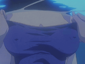 1girl animated animated_gif big_breasts bounce bouncing_breasts breasts gif inmu lowres screencap solo_focus swimsuit underwater undressing