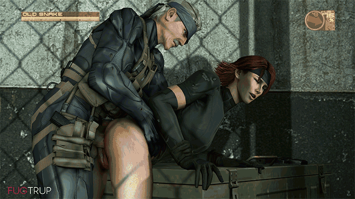 1boy 1girl 3d anal anal_penetration animated animated_gif game gif hetero male/female meryl_silverburgh metal_gear_solid_4 solid_snake straight
