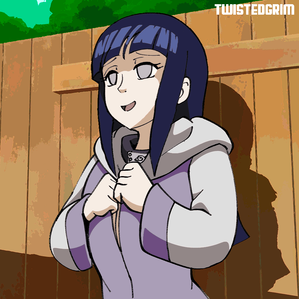1:1_aspect_ratio 1girl 1girl 1girl abstract_background big_breasts blue_hair breasts cleavage clothing female_focus fence flashing gif gif hinata_hyuuga huge_breasts jacket large_filesize naruto naruto_(series) naruto_shippuden navel nipples no_bra open_clothes open_jacket twistedgrim white_eyes