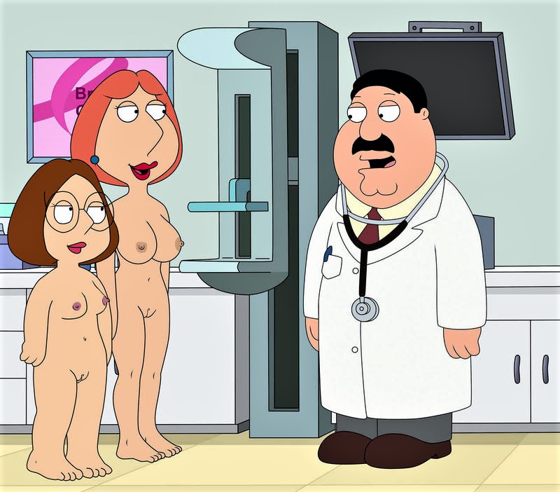 breasts erect_nipples family_guy lois_griffin meg_griffin nude shaved_pussy thighs