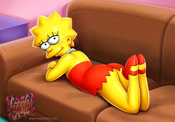 ass lisa_simpson shoes skirt the_simpsons yellow_skin