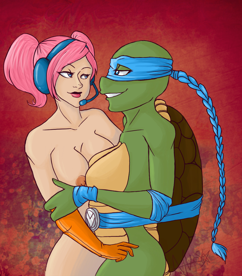 crossover sega space_channel_5 teenage_mutant_hero_turtles teenage_mutant_ninja_turtles ulala venus_de_milo