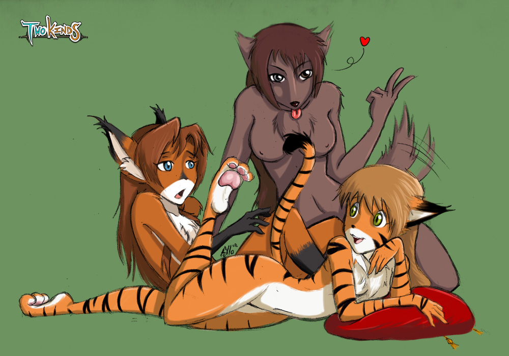 3girls anthro flora_(twokinds) furry heart laura_(twokinds) natani_(twokinds) striped_fur tom_fischbach twokinds webcomic webcomic_character yuri