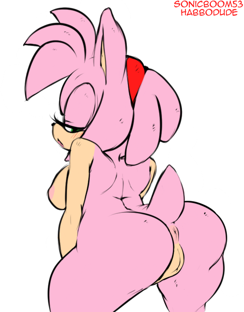2014 amy_rose anthro anus areola argento ass blush breasts erect_nipples female green_eyes habbodude hair hedgehog mammal nipples nude pink_hair pussy solo sonic_(series)