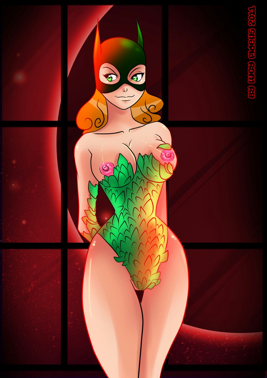 barbara_gordon batgirl batman_(series) breasts cosplay dc dc_comics green_eyes leaf nipples poison_ivy pussy tagme