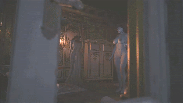 1girl ass big_ass big_breasts breasts capcom edit female_only gif lady_dimitrescu nude nude_edit nude_female pussy rc_21_gamer_(artist) resident_evil resident_evil_8:_village