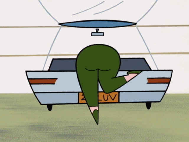 ass bent_over big car close-up dexter's_laboratory dexter's_mom gif hands pov wide_hips zoom_in