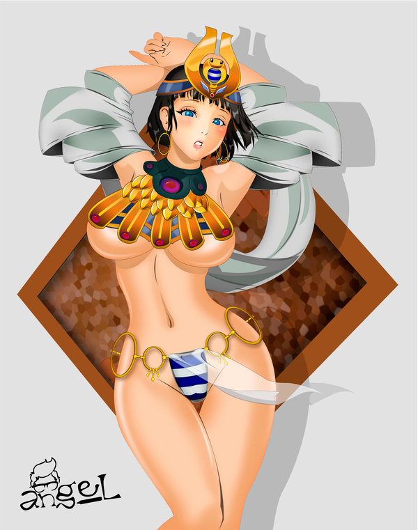 1girl angelll07 big_breasts breasts egyptian egyptian_clothes egyptian_headdress female_only menace menace_(queen's_blade) queen's_blade tanned_skin