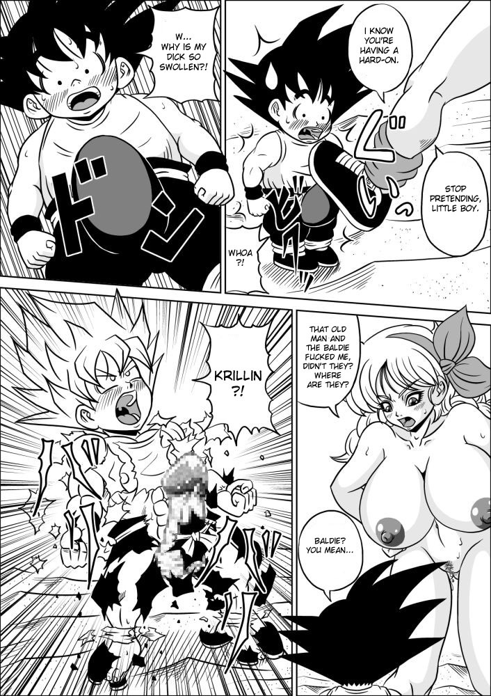 ahegao angry_launch big_breasts blonde_hair blue_hair breasts censored_pussy dragon_ball english fingering group hentai kame-sennin_no_shugyou_(doujin) krillin launch master_roshi master_roshi's_training_(doujin) mosaic_censoring old_man orgasm_face pyramid_house sneeze solo_female son_goku sunglasses translated