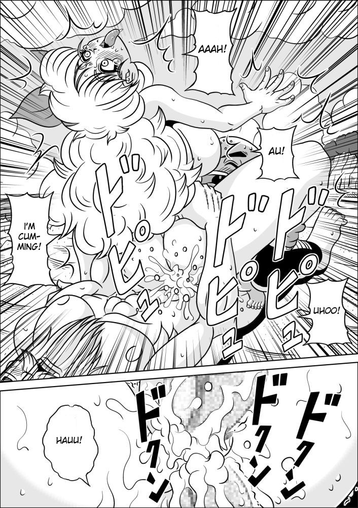 ahegao angry_launch big_breasts blonde_hair blue_hair breasts censored_pussy dragon_ball english fingering group hentai kame-sennin_no_shugyou_(doujin) krillin launch master_roshi master_roshi's_training_(doujin) mosaic_censoring old_man orgasm_face pyramid_house solo_female son_goku sunglasses translated