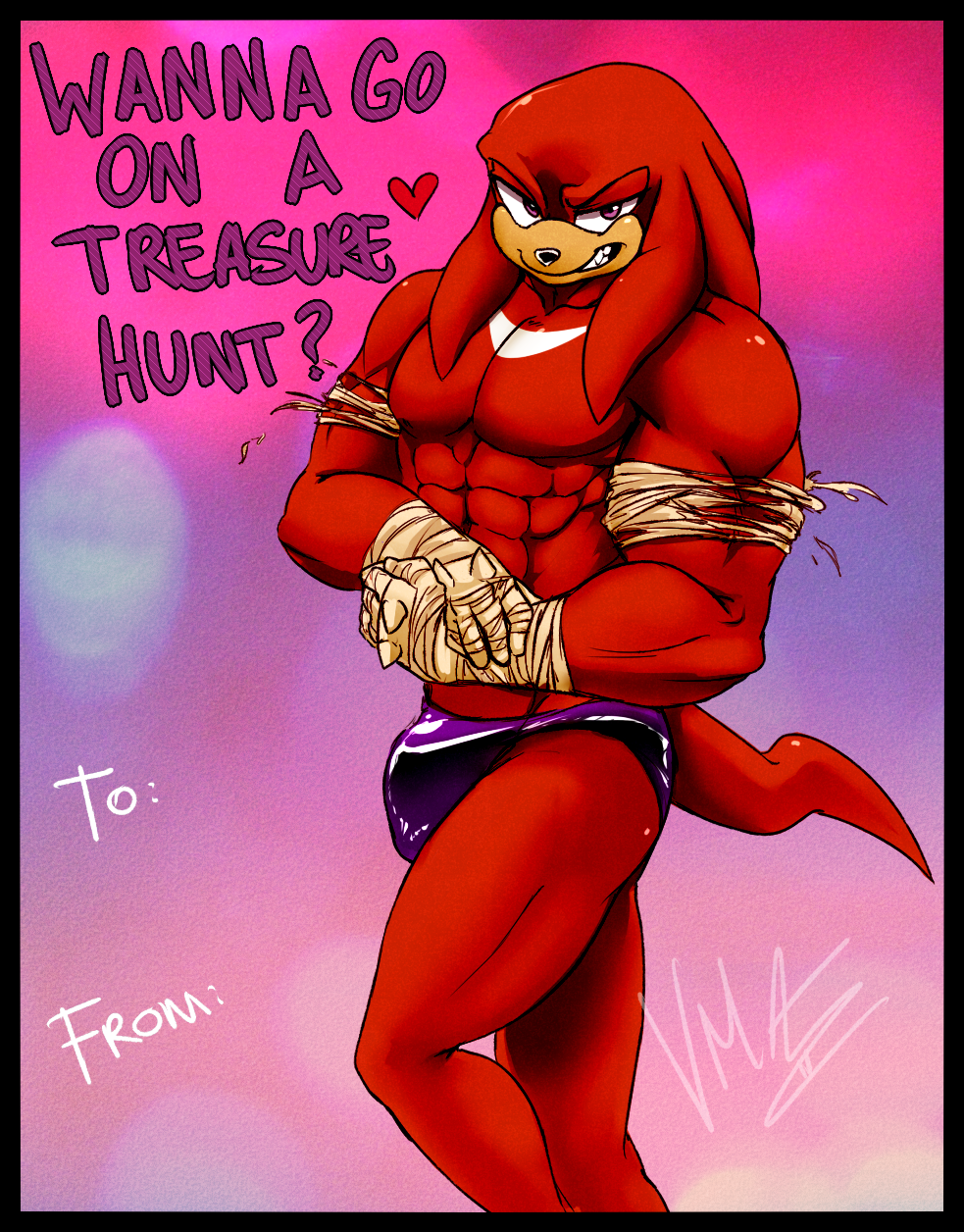 1girl anthro echidna flexing knuckles_the_echidna male mammal monotreme muscle muscular_male sega sonic_(series) sonic_the_hedgehog_(series) v1ciouzmizzazn