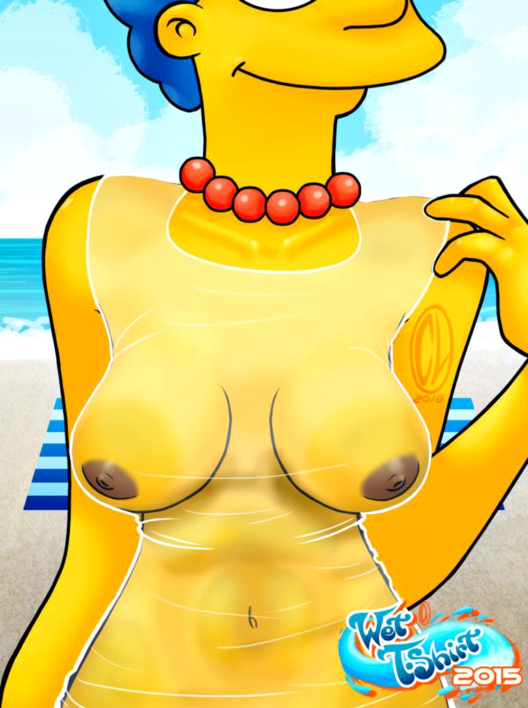 breasts marge_simpson nipples the_simpsons yellow_skin