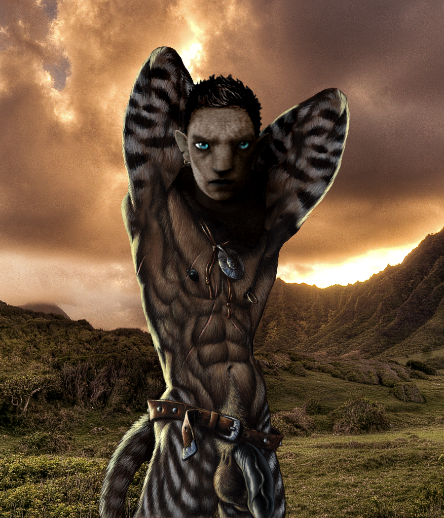 2015 abs anatomically_correct anthro armpits arms_up belt biceps big_muscles big_penis black_lips black_nipples black_nose black_penis blue_eyes brown_fur brown_hair dagi-raht earring feline flaccid fur furry hair half-dressed humanoid_penis khajiit landscape looking_at_viewer male male_only mammal muscle muscular nature navel necklace nipple_piercing nipples no_humans nude outside pecs pendant penis photoshop piercing pinup pose pubic_hair scar scars skyrim striped_fur stripes tail testicle testicles the_elder_scrolls toned triceps vein veiny_penis video_games