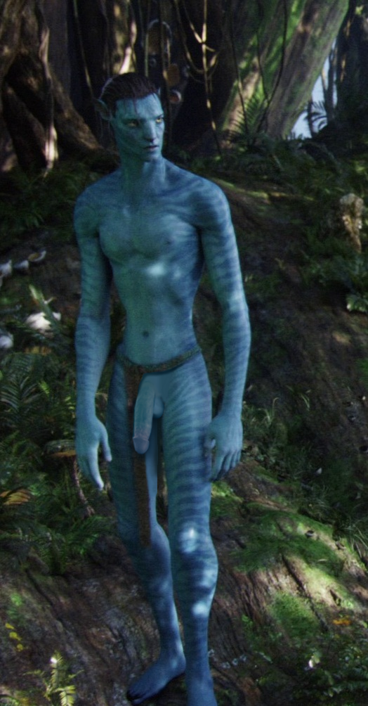 2015 abs alien avatar biceps clothed clothing edit flaccid forest half-dressed hunter jake_sully james_cameron's_avatar jungle male muscle na'vi nipples pandora pecs penis photo_manipulation photomorph testicles thurinion tree vein
