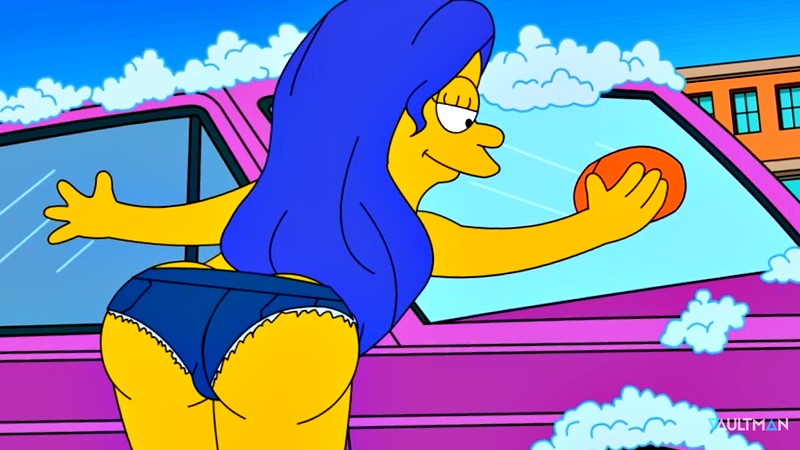 ass marge_simpson pussy shorts the_simpsons yellow_skin