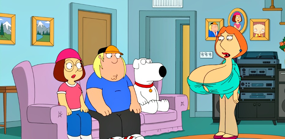 breasts brian_griffin chris_griffin family_guy lois_griffin meg_griffin