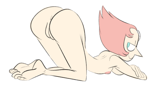 anus aqua_eyes ass ass_shake gif hairless_pussy herny looking_back nude pale_skin pearl pearl_(steven_universe) pink_hair pussy shaking short_hair smile steven_universe top-down_bottom-up
