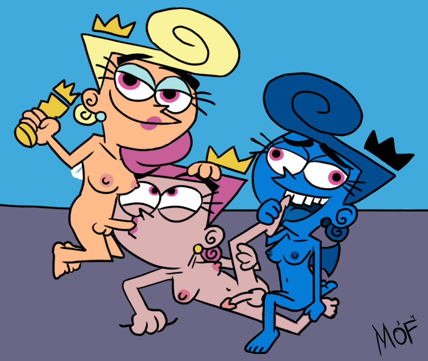 alternate_color alternate_version_available anal anal_sex anti-wanda blonda blonde_hair dickgirl futa futa_only futanari futanari_on_futanari incest moffoffo moffoffo_(artist) pink_eyes pink_hair sisters the_fairly_oddparents threesome wanda