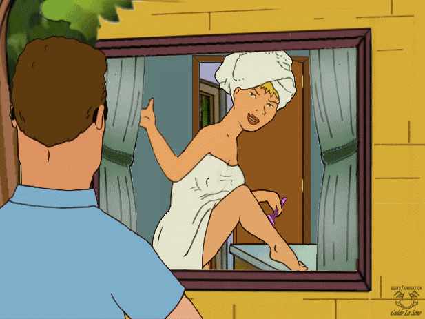 bathroom big_breasts blonde captions gif guido_l hank_hill king_of_the_hill luanne_platter shaving towel towel_on_head uncle_and_niece voyeur wet