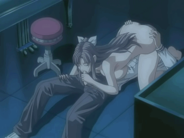 69 anime ass brother_and_sister brown_hair cleavage_(game) clothed_male_nude_female fellatio gif hair_bow hands_on_ass hentai incest long_hair nude oral panning_right penis ponytail sideboob toudou_erika toudou_yuuto